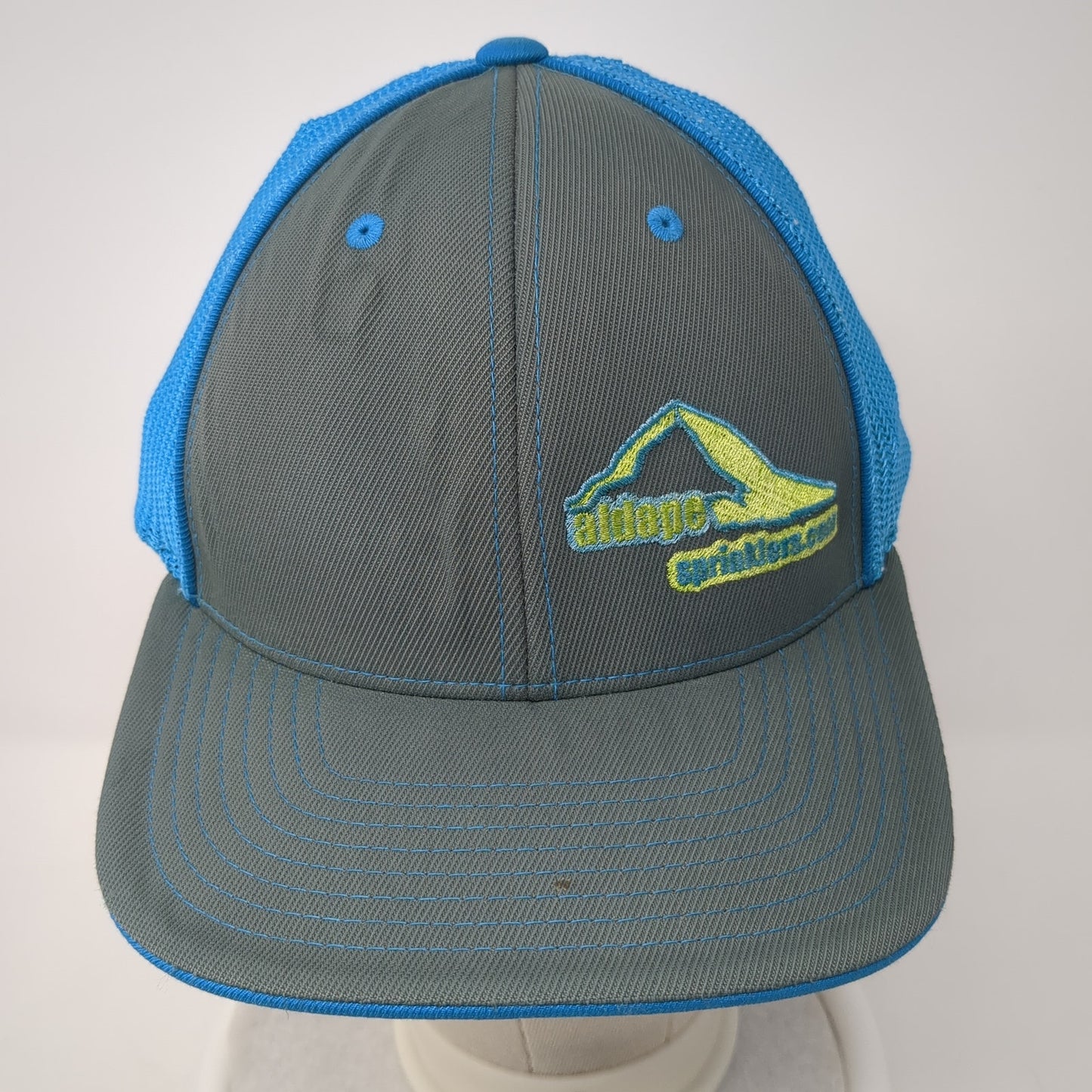 Pacific Headwear Fitted Mesh Back Trucker Hat Multi 7 3/8 Embroidered