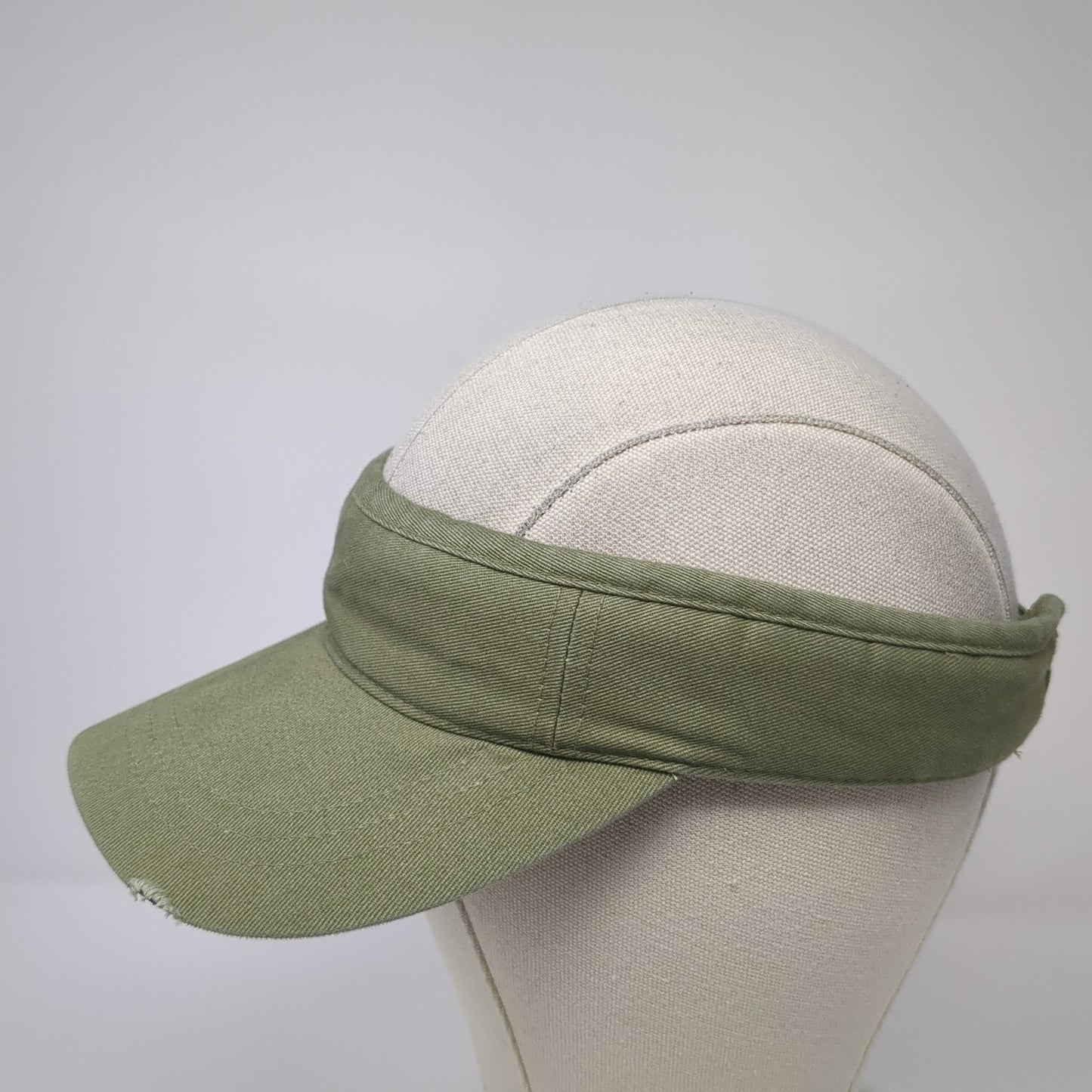 Unbranded Strapback Visor Hat Solid Green One Size Outdoor Adjustable Blank