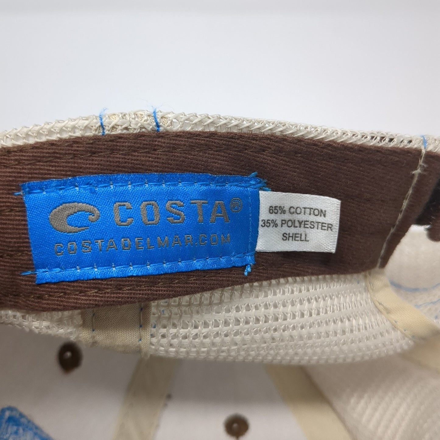 F3t Fly Fishing Trucker Hat Brown One Size Adjustable Mesh Back Costa Del Mar