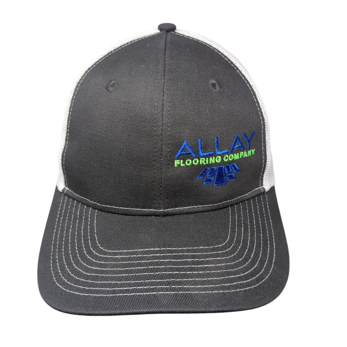 Allay Flooring Company Snapback Trucker Hat Gray OSFA Mesh Back