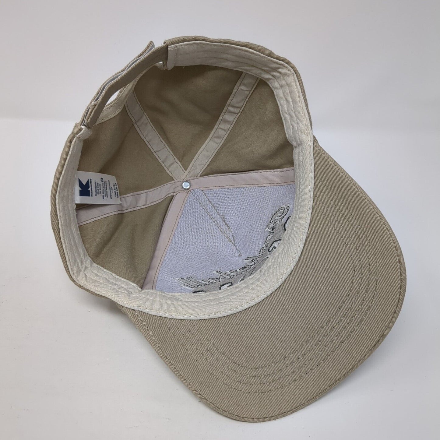 Basketball Mom Strapback Hat Tan One Size Adjustable Solid Rhinestone