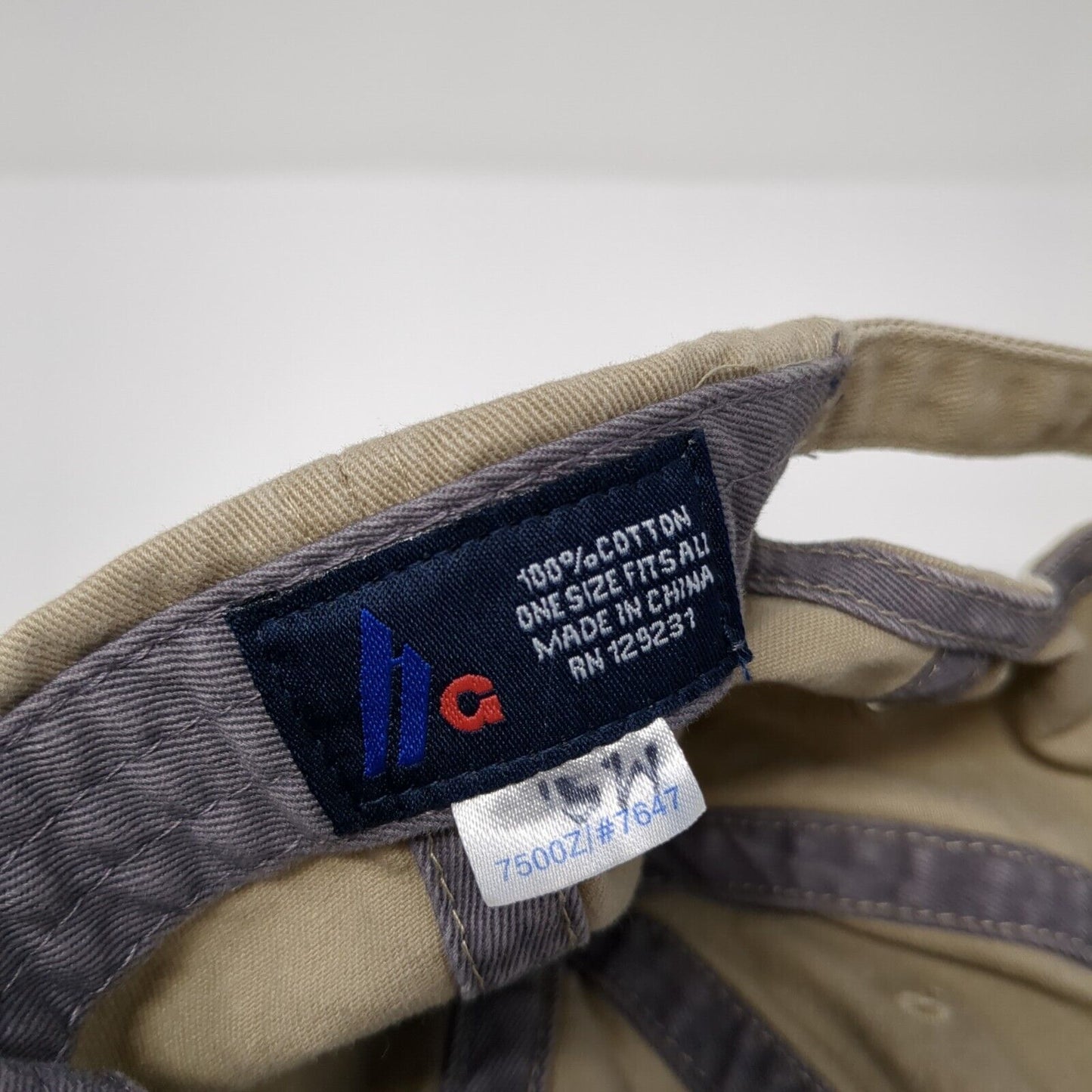 Ha Slideback Hat Tan OSFA Adjustable Vented Holes 6 Panel Blank Cotton