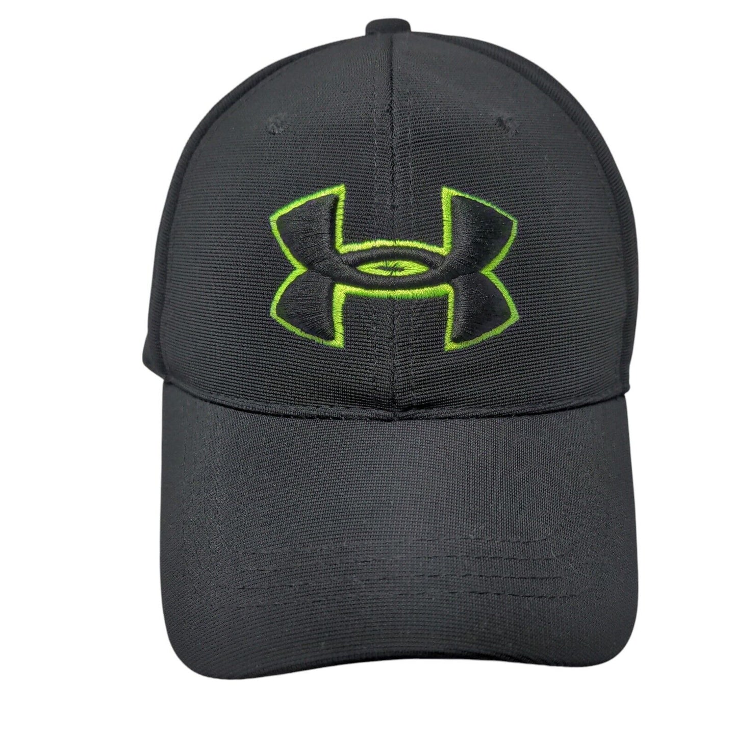 Under Armour Fitted Hat Black OSFA Embroidered Vented Holes 6 Panel
