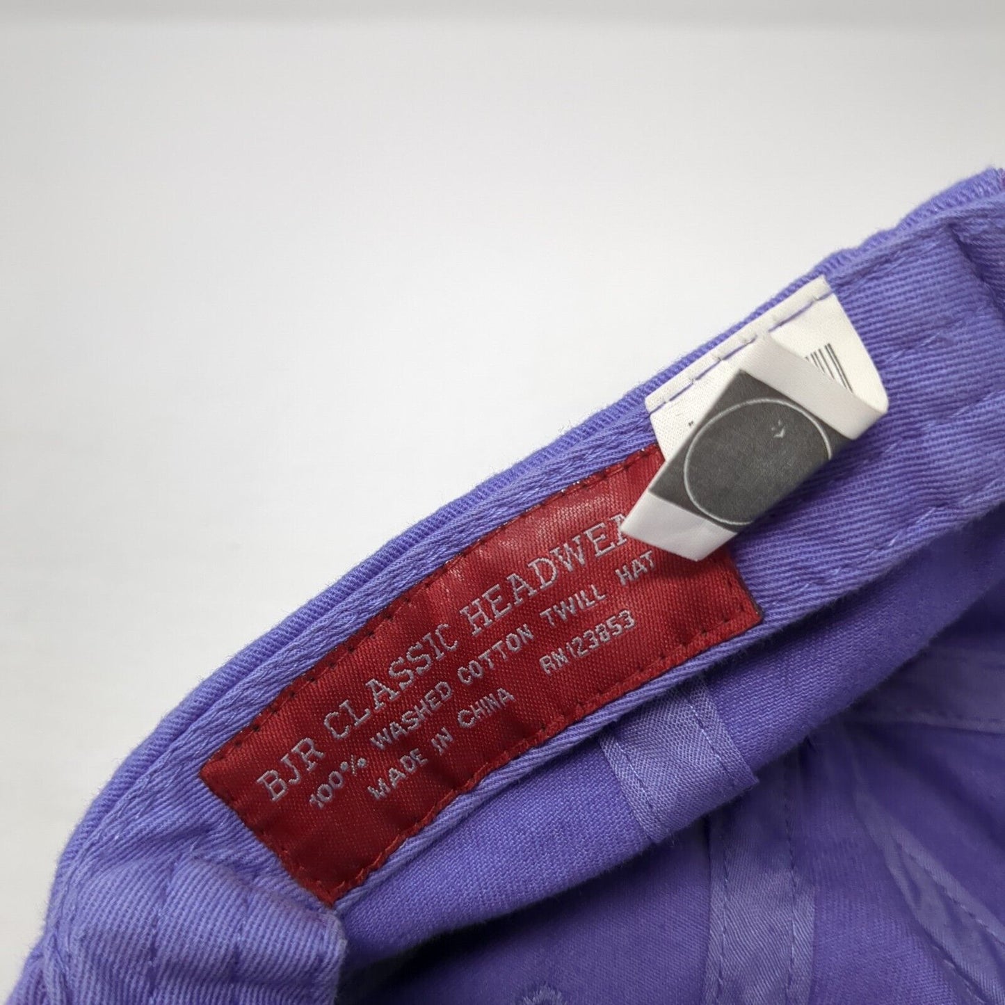 Hutchinson Island Strapback Hat Purple One Size Embroidered Flip Flops