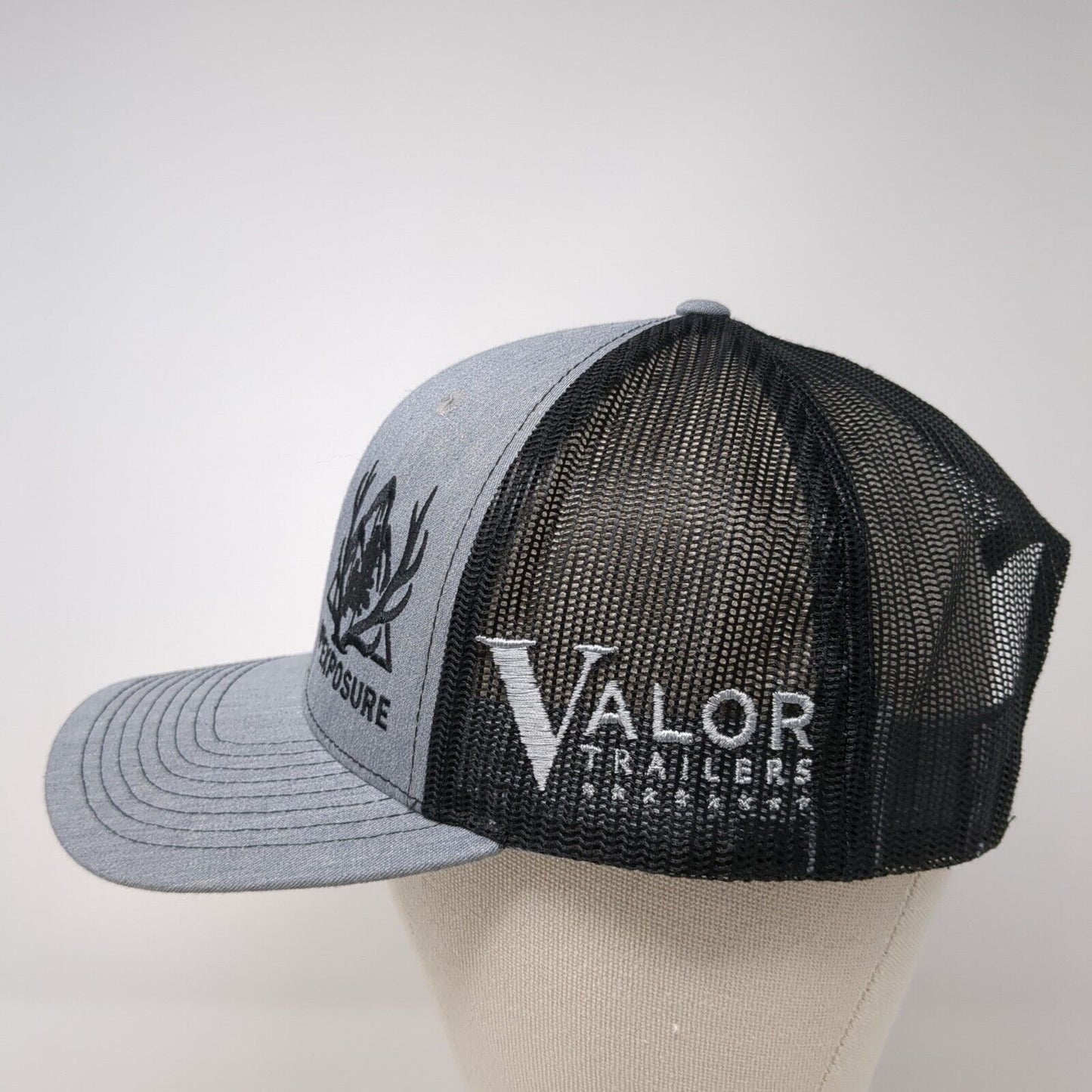 43rd Exposure Valor Trailers Snapback Trucker Hat Gray One Size Mesh Back