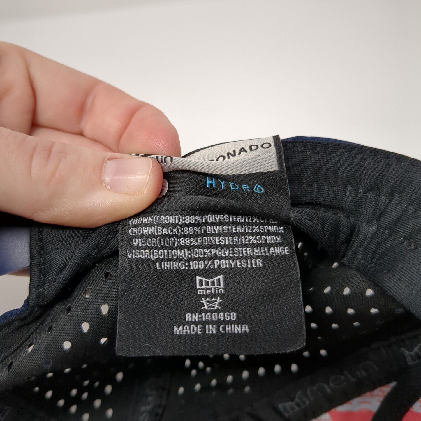 Melin Hydro Coronado Snapback Mesh Back Hat Blue Rope Size Small 3D Logo