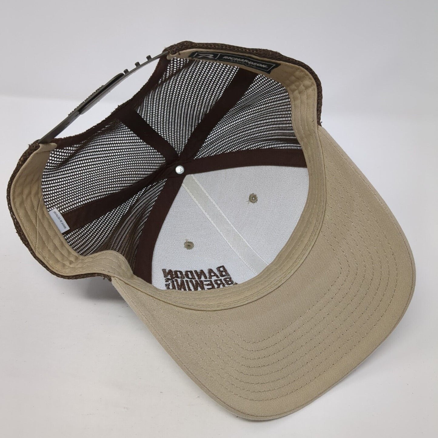 Bandon Brewing Company Snapback Trucker Hat Brown One Size Mesh Back