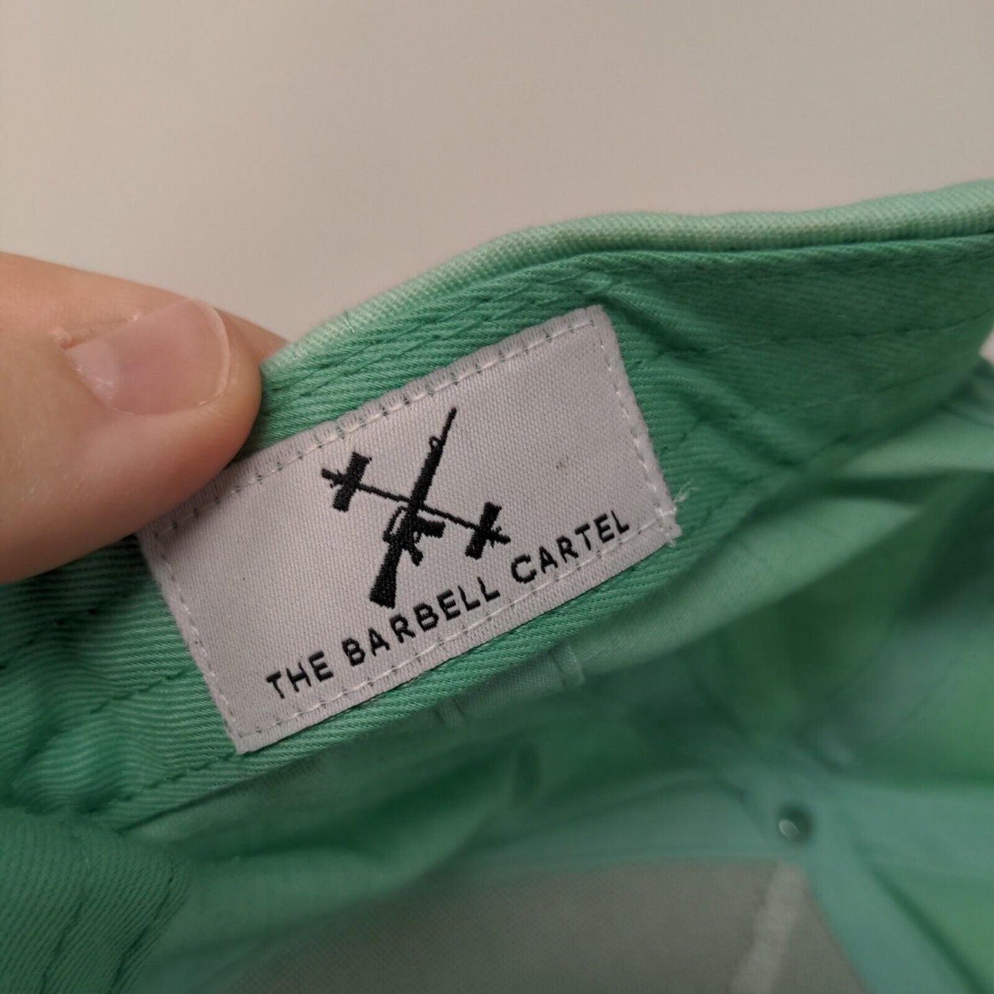 The Barbell Cartel Est. 2014 Snapback Hat Bluish-Green One Size Embroidered