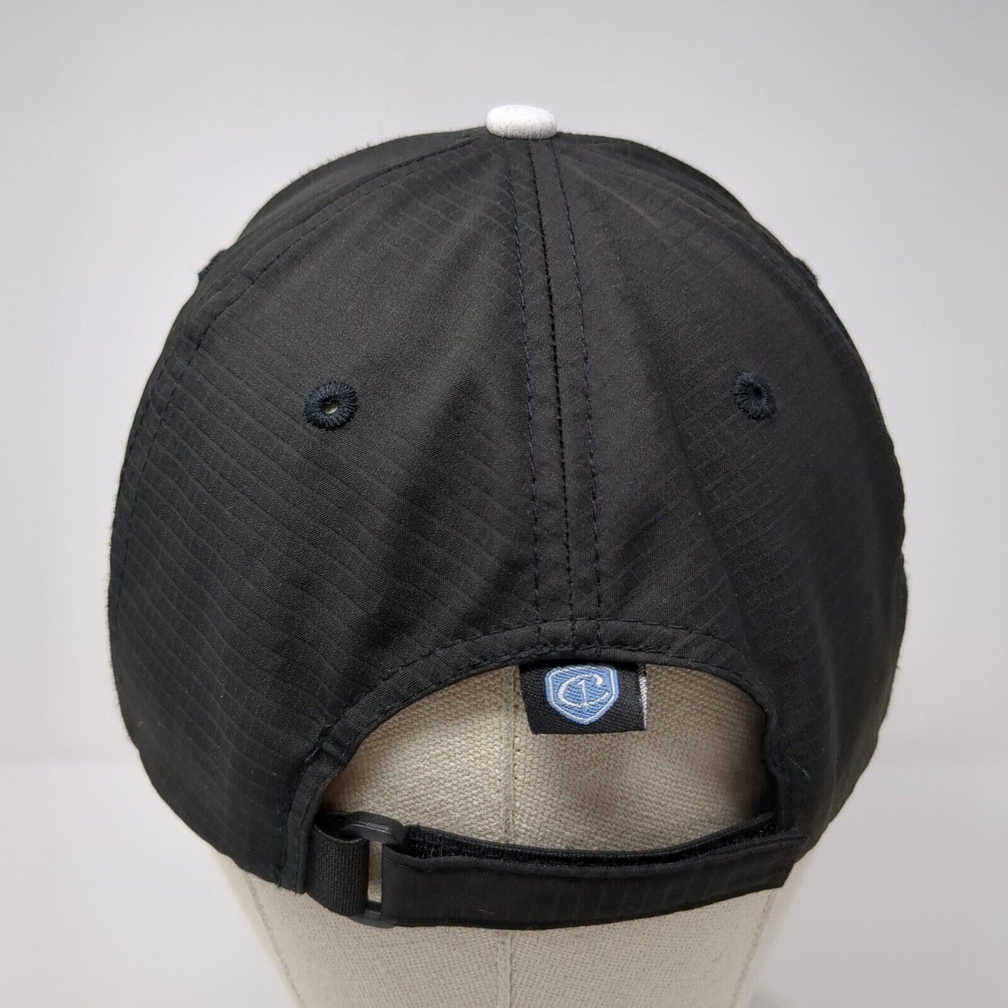NASBA Strapback Hat Black One Size Cap America Golf Embroidered 6 Panel