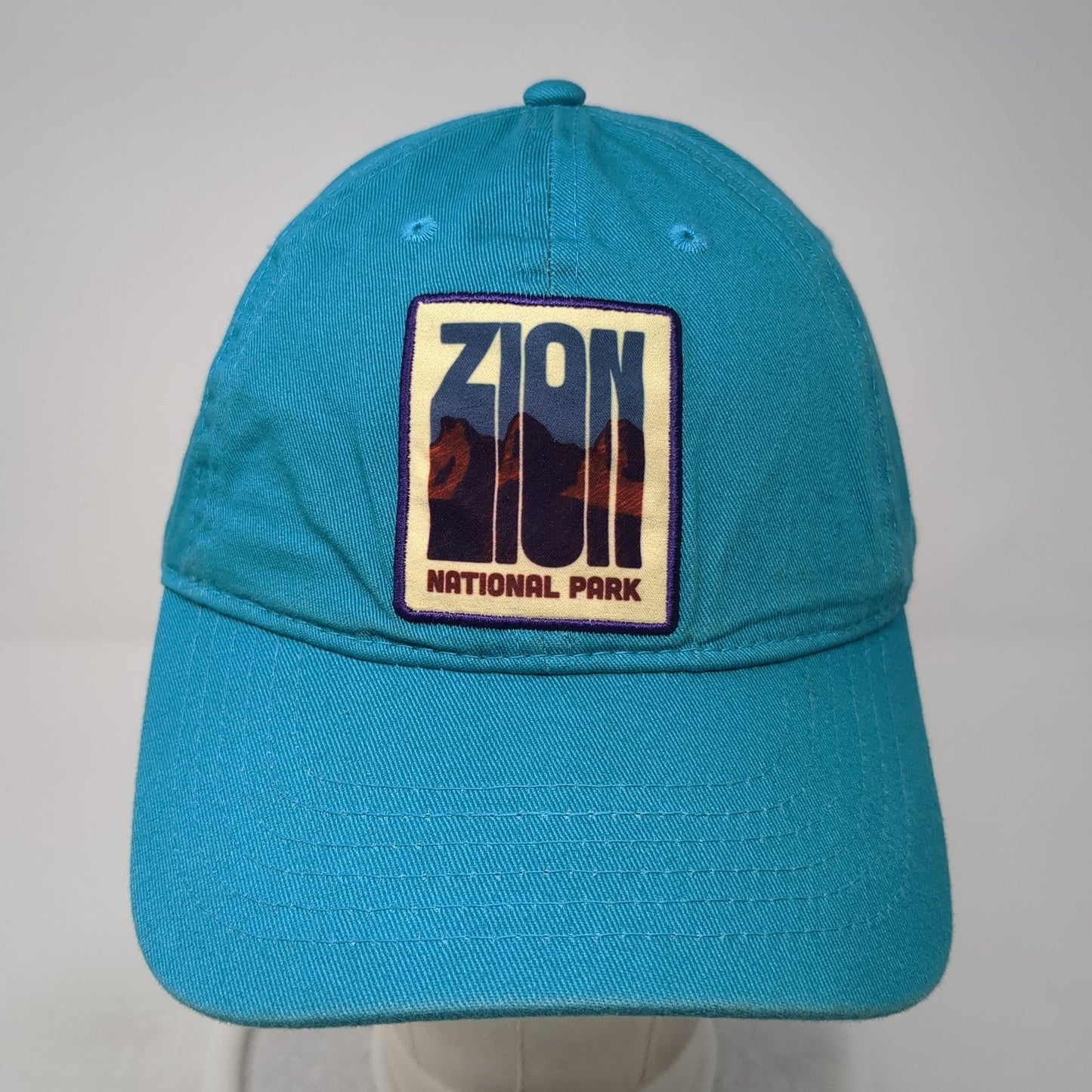 Zion National Park Baseball Cap Blue One Size Adjustable Embroidered H3 Headwear