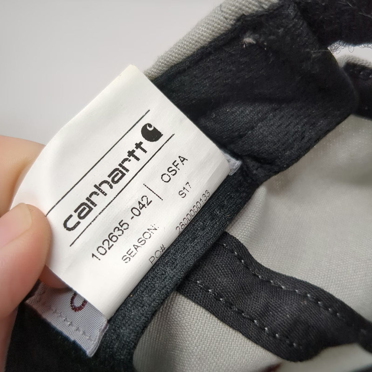 Carhartt Baseball Cap Gray One Size Strapback Trolley Heart Graphic Logo Hat