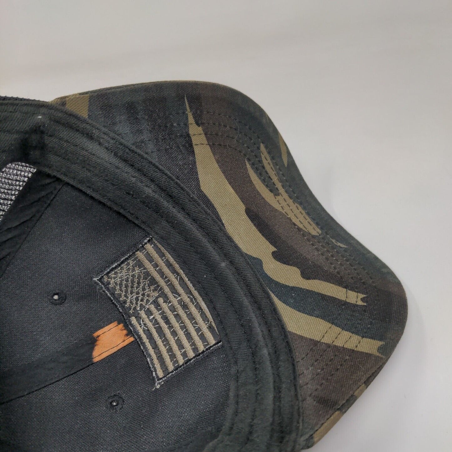 American Flag Snapback Trucker Hat Camouflage OS Mesh Back Patriotic H3 Headwear