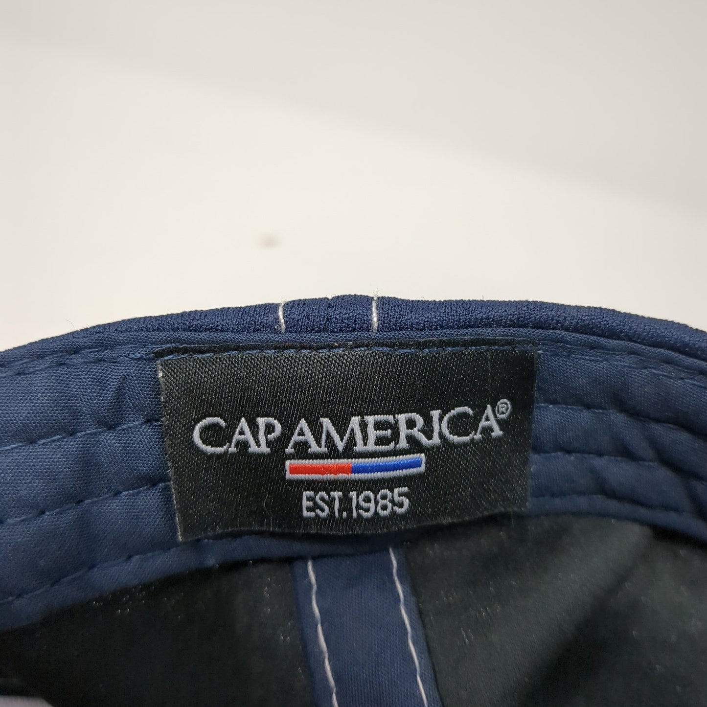 7 Signal Strapback Hat Blue One Size Adjustable Embroidered Cap America