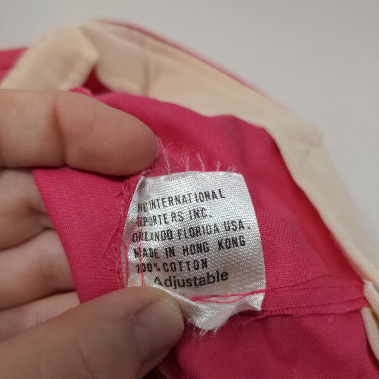 Florida Slideback Hat Pink One Size Adjustable Graphic Print Lightweight