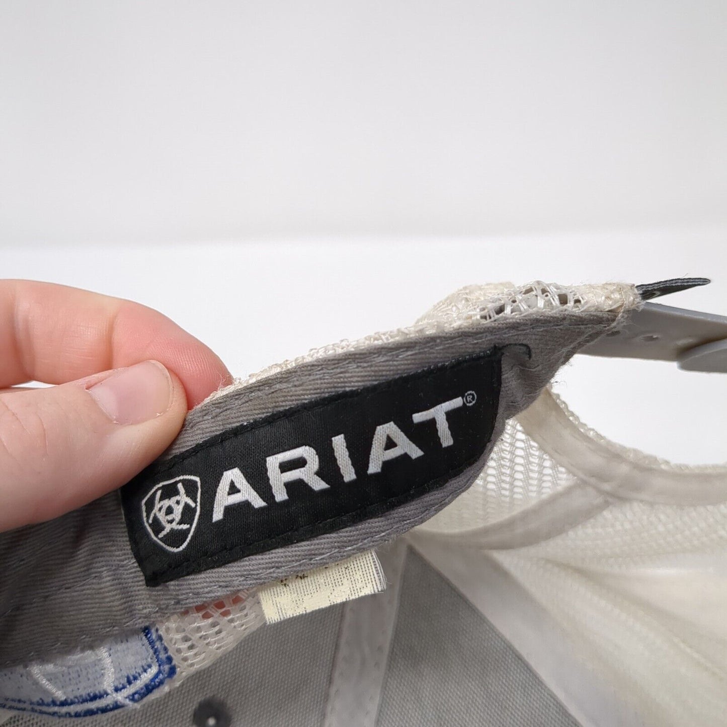 Ariat American Flag Snapback Trucker Hat Gray OSFA Mesh Back 6 Panel