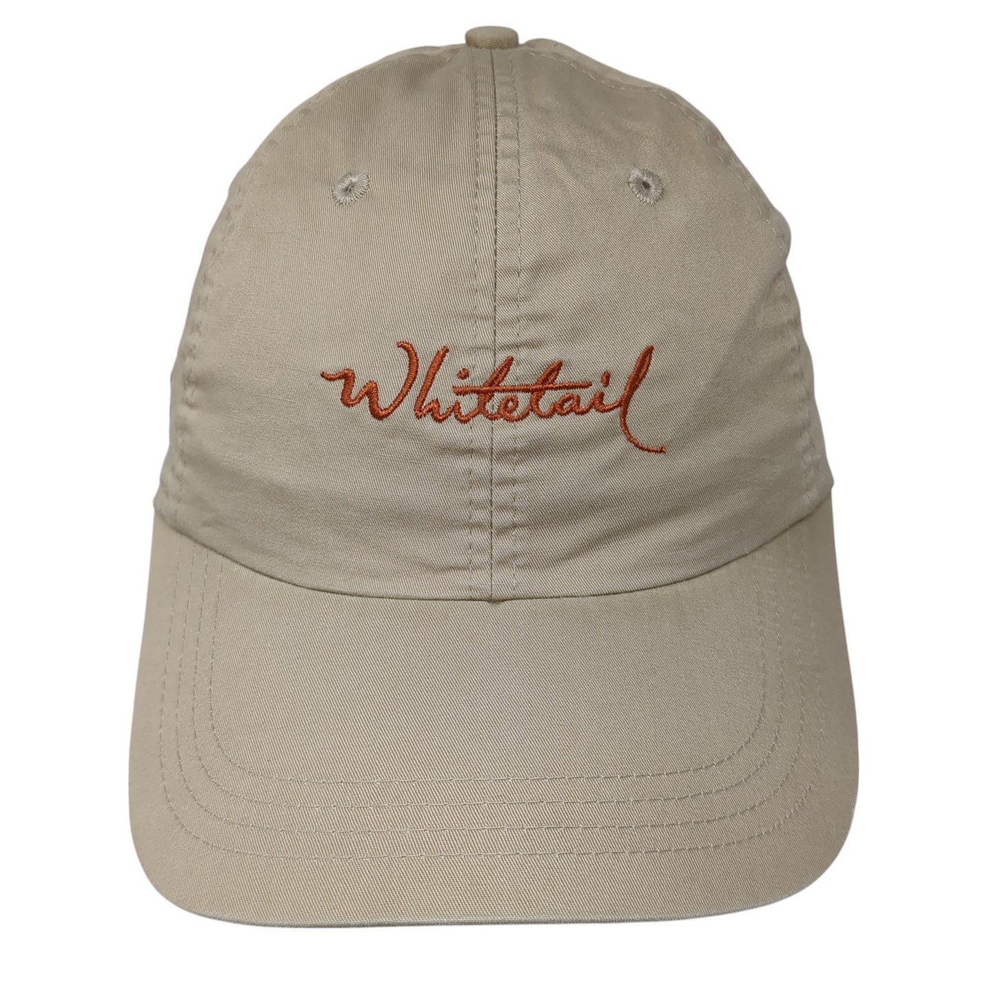 Whitetail Strapback Hat Brown One Size Embroidered Ahead Lightweight