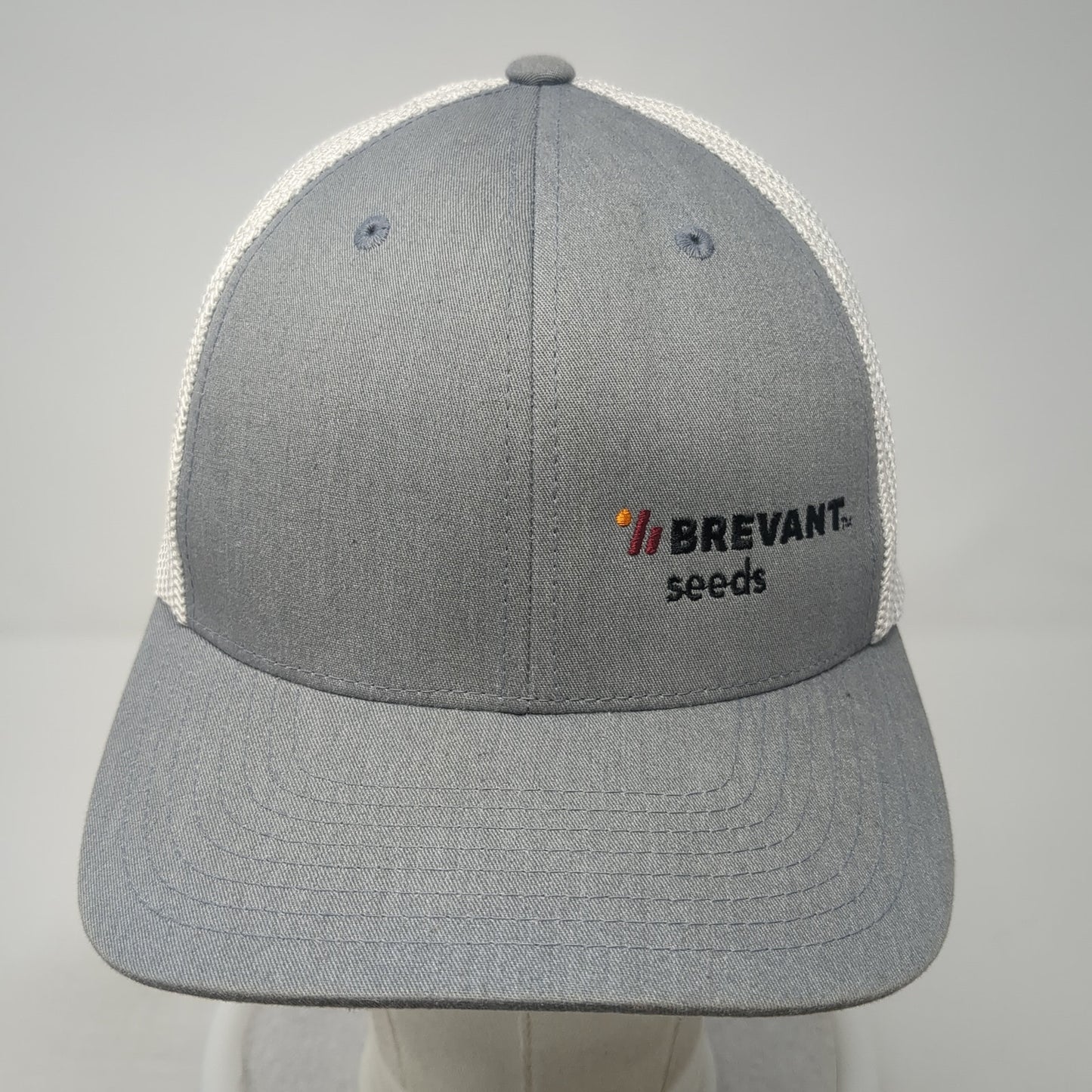 Brevant Seeds Fitted Trucker Hat Gray One Size Mesh Back Port Authority