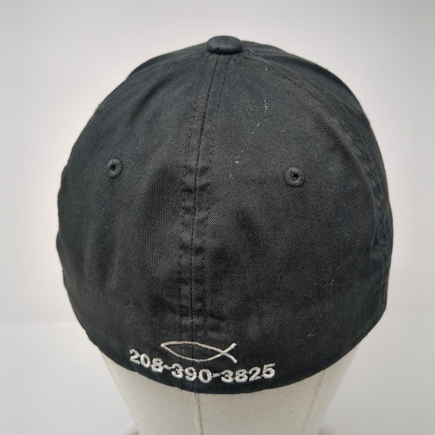 Matt Sommer Construction Fitted Hat Black S/M Flexfit Embroidered Yupoong