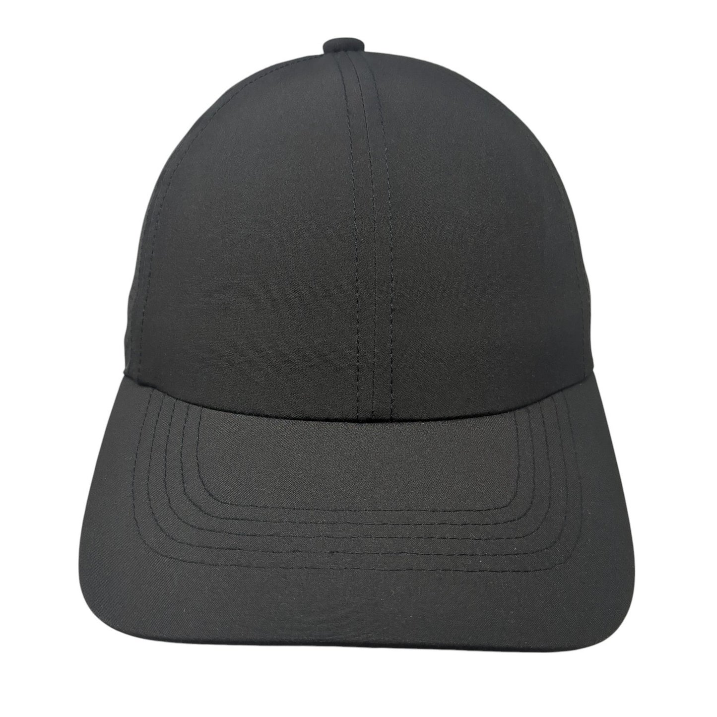 Unbranded Strapback Baseball Cap Black One Size Adjustable Lightweight Blank
