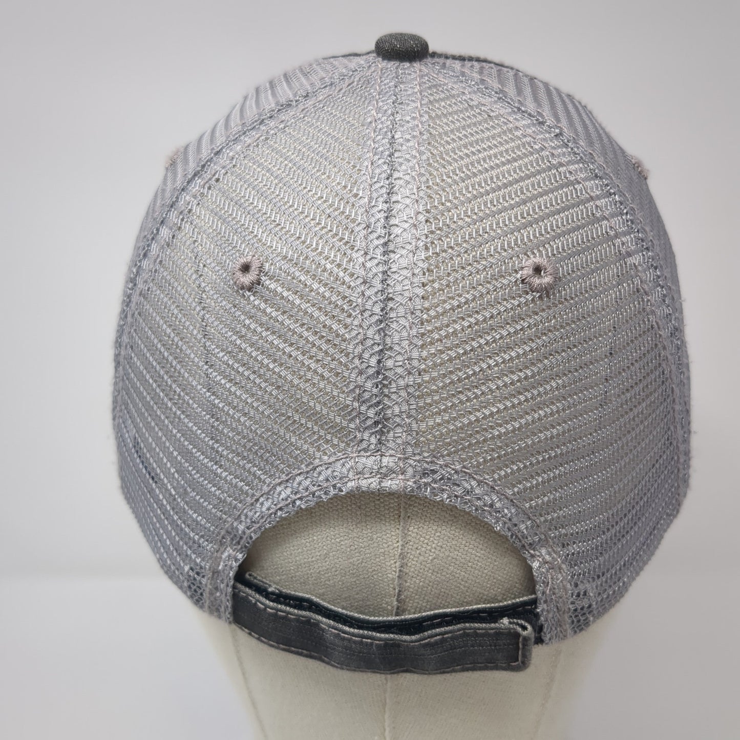 Blessed Strapback Baseball Cap Gray One Size Adjustable Mesh Back Distressed