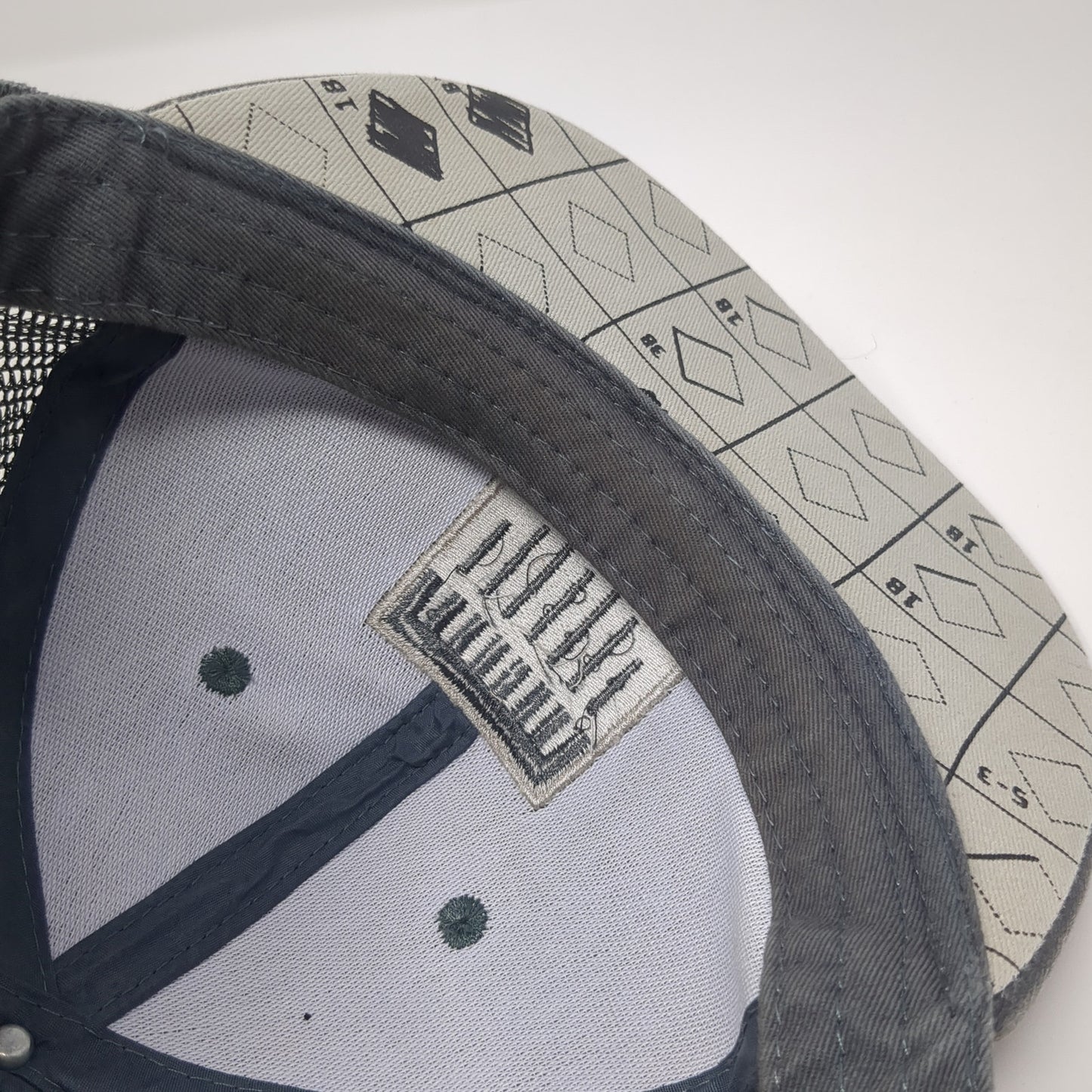 Plate Crate Snapback Trucker Hat Gray One Size Adjustable Embroidered Mesh Back