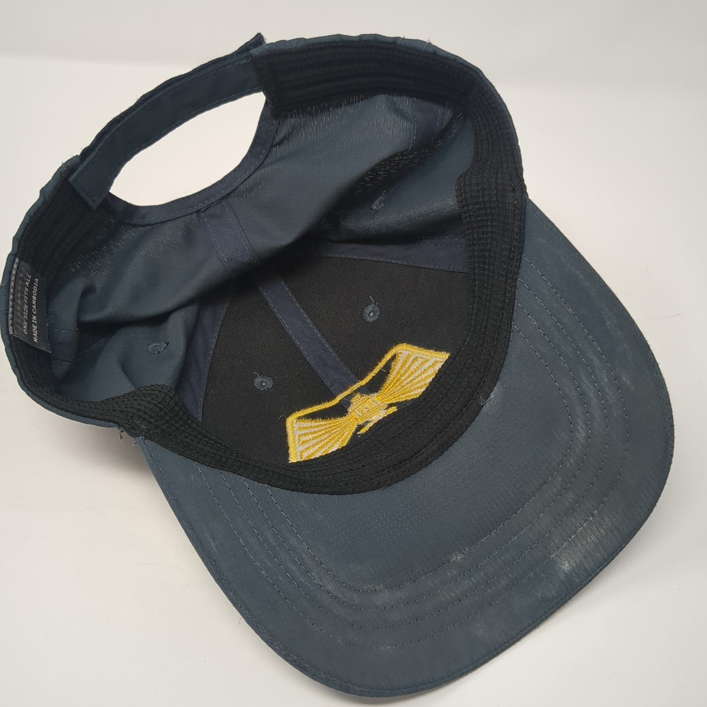 Blue Beacon Strapback Baseball Cap Blue One Size Adjustable Embroidered 6 Panel
