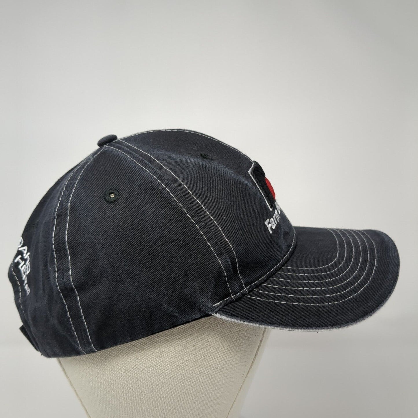 Farm Bureau Ins Strapback Hat Black One Size Adjustable Embroidered Buck's Bags