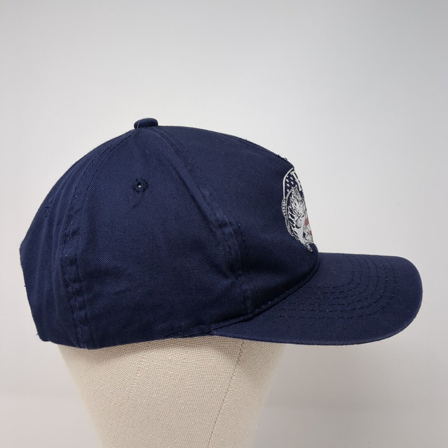 Bass Pro Shops Snapback Hat Blue One Size Adjustable Patriotic Gone Fishing