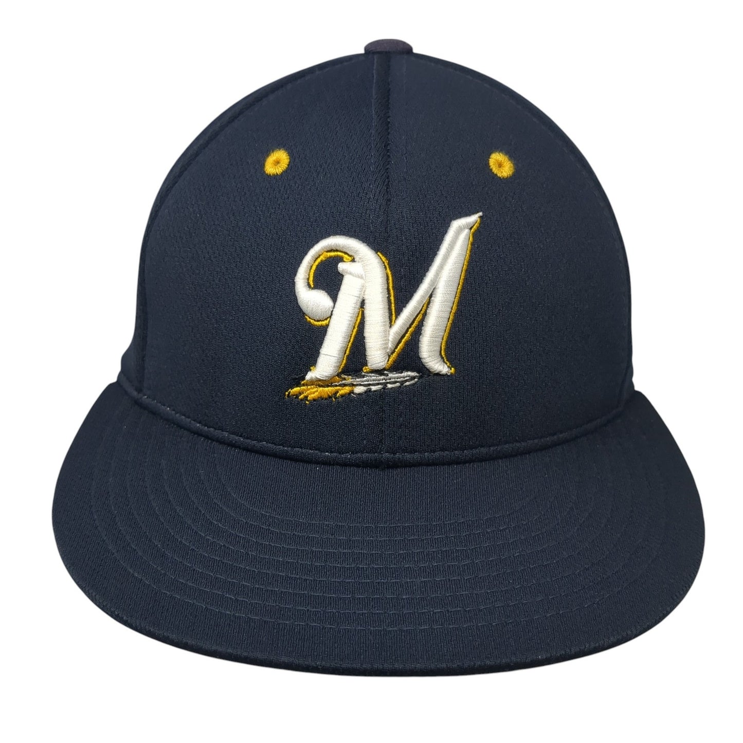 M Warriors Fitted Hat Blue 7 3/8 Embroidered Logo Pacific Headwear