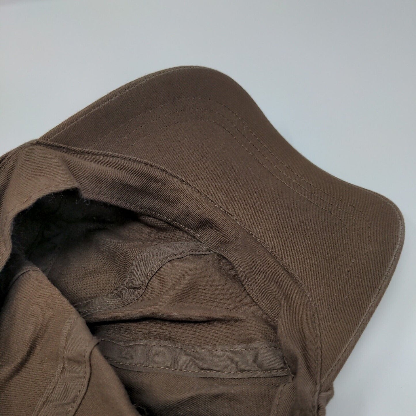 Unbranded Strapback Hat Brown OSFA Adjustable Blank Solid 6 Panel