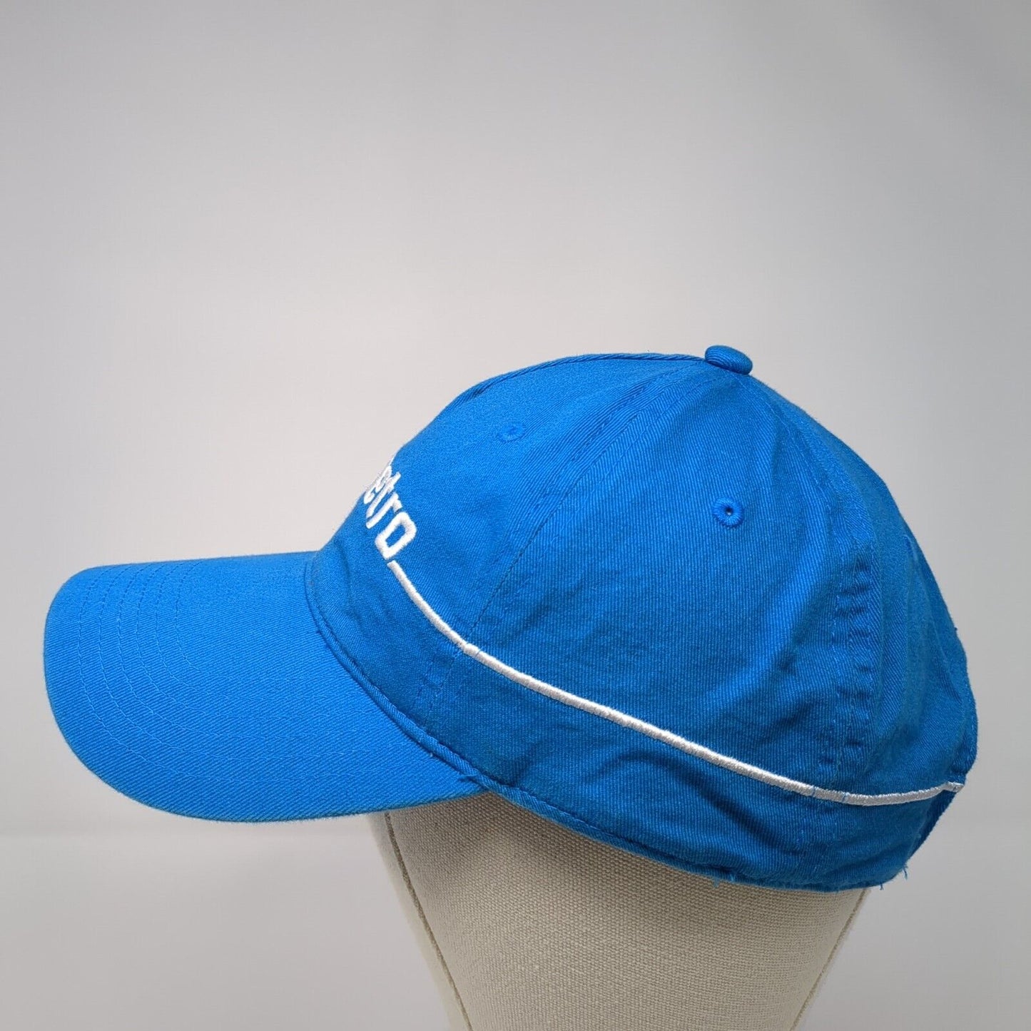 Metro Slideback Hat Blue One Size Adjustable Embroidered Vent Holes