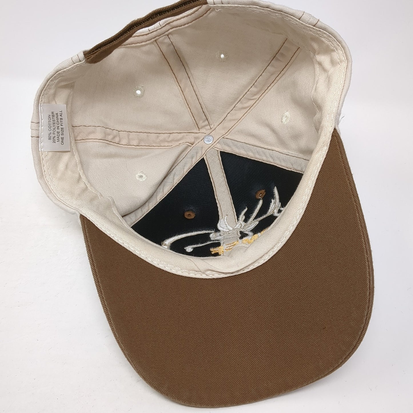 RMEF Volunteer Strapback Hat Brown One Size Colorblock Embroidered Logo