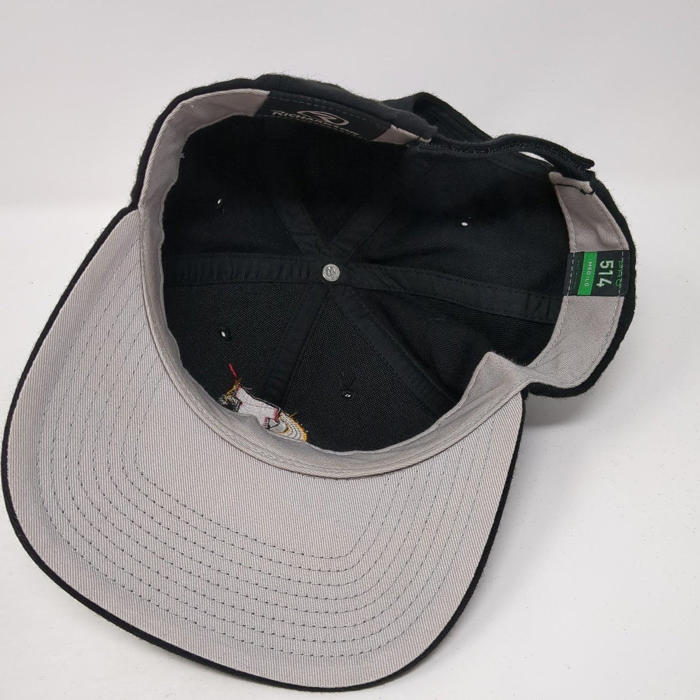 Richardson Strapback Hat Black Large Adjustable Embroidered Logo Baseball