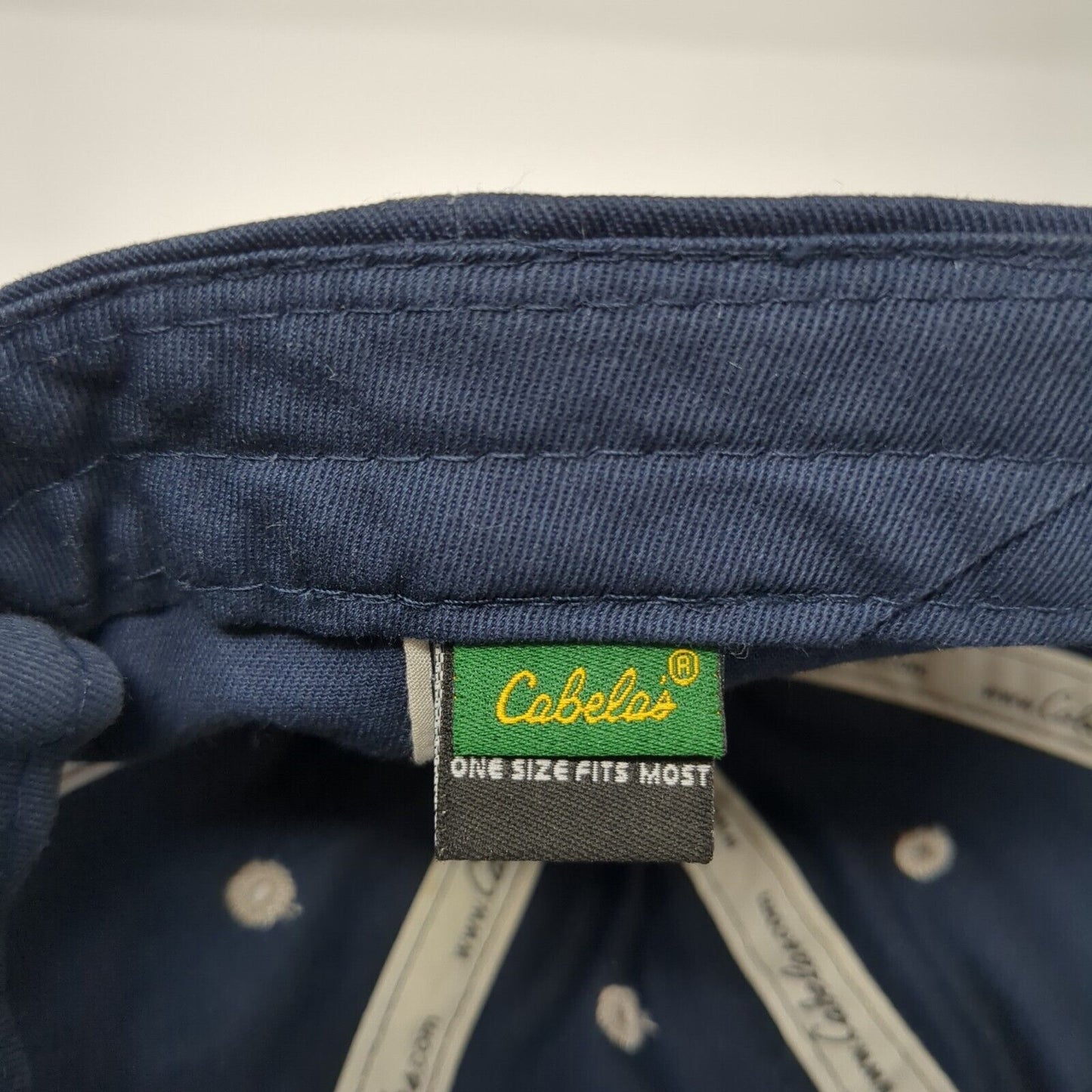 Cabela's Worlds Foremost Outfitters Slideback Hat Blue OS Adjustable Embroidered