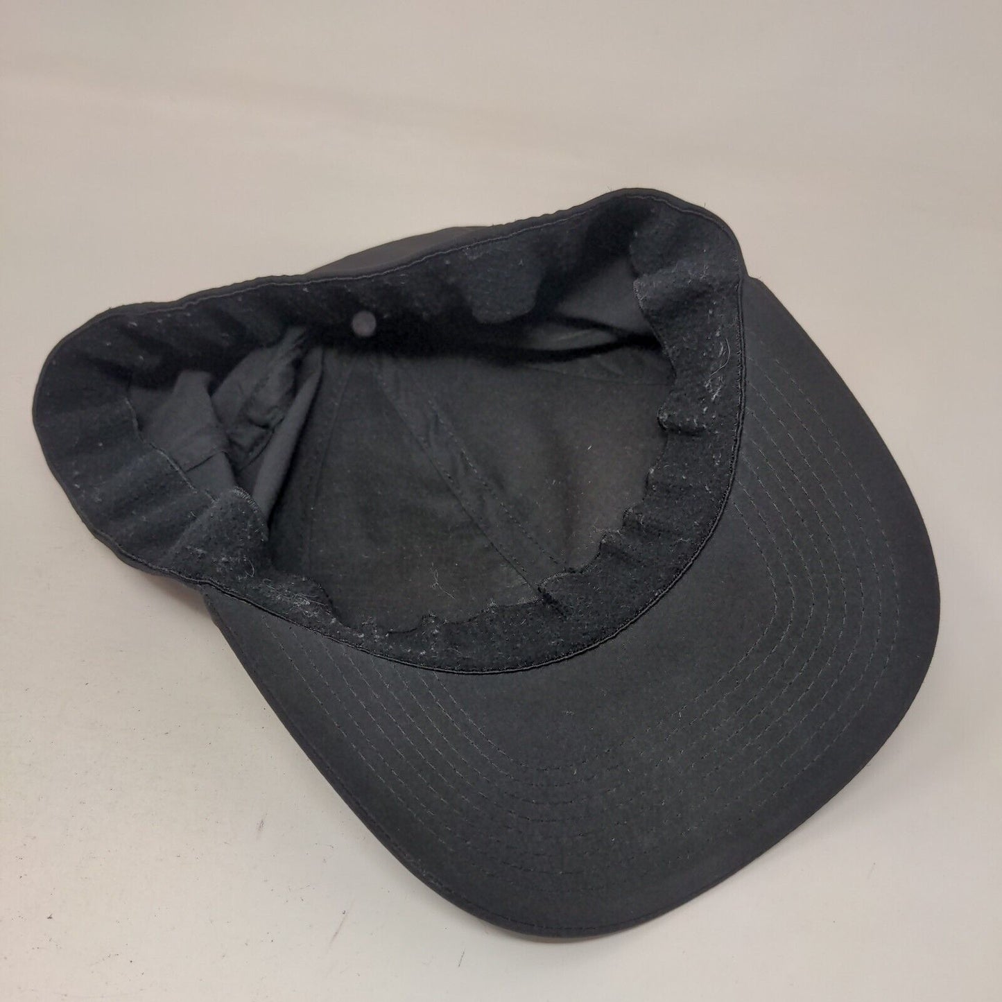 Russell Fitted Hat Black One Size Embroidered Breathable Vented Holes