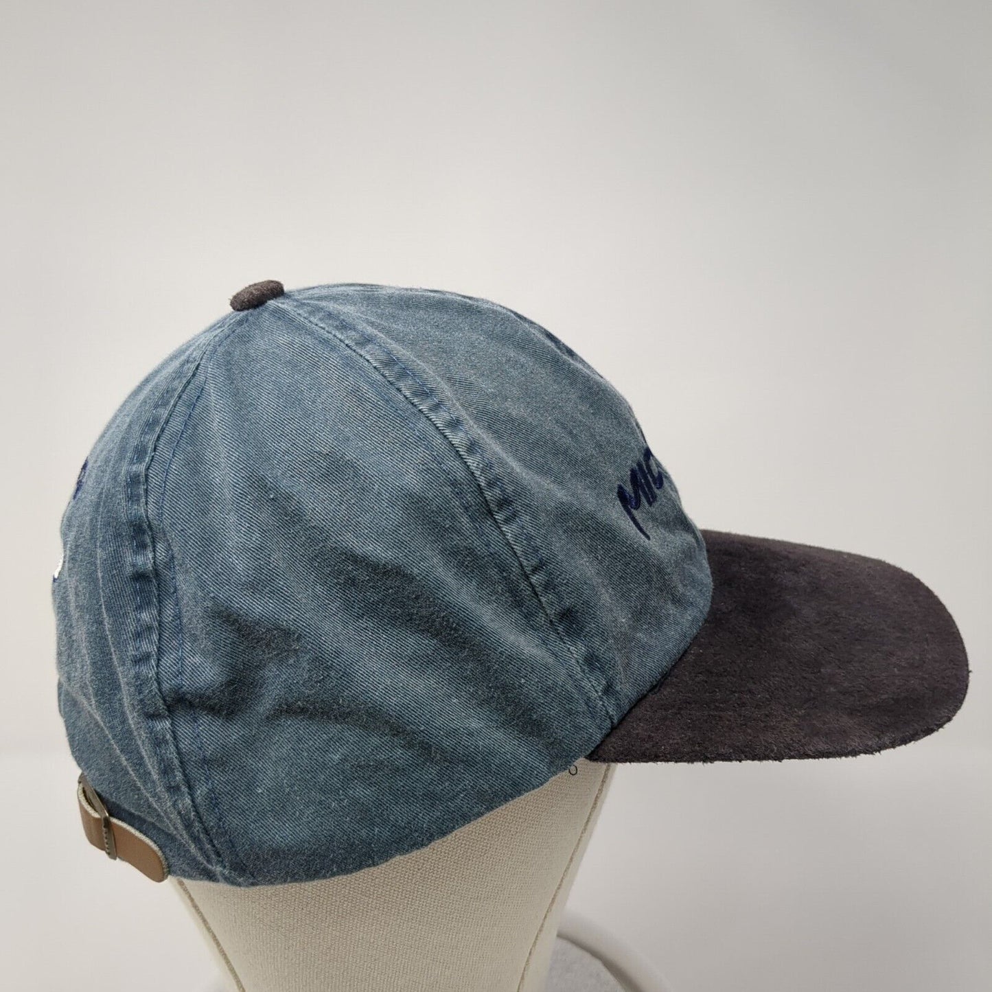 Micron Bedo Dram Slideback Hat Blue One Size Adjustable Embroidered Fahrenheit