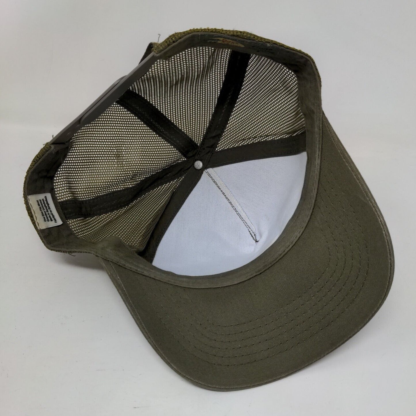 Bass Pro Shops Snapback Trucker Hat Brown OSFM Adjustable Mesh Back Gone Fishing