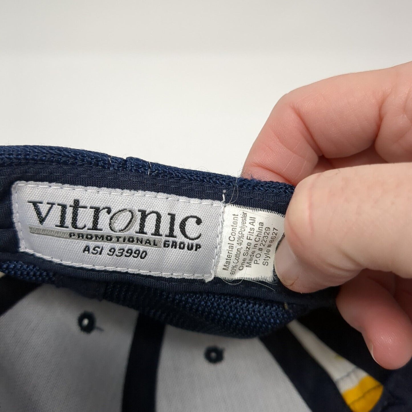 RA Strapback Trucker Hat Blue One Size Adjustable Mesh Back 6 Panel Vitronic