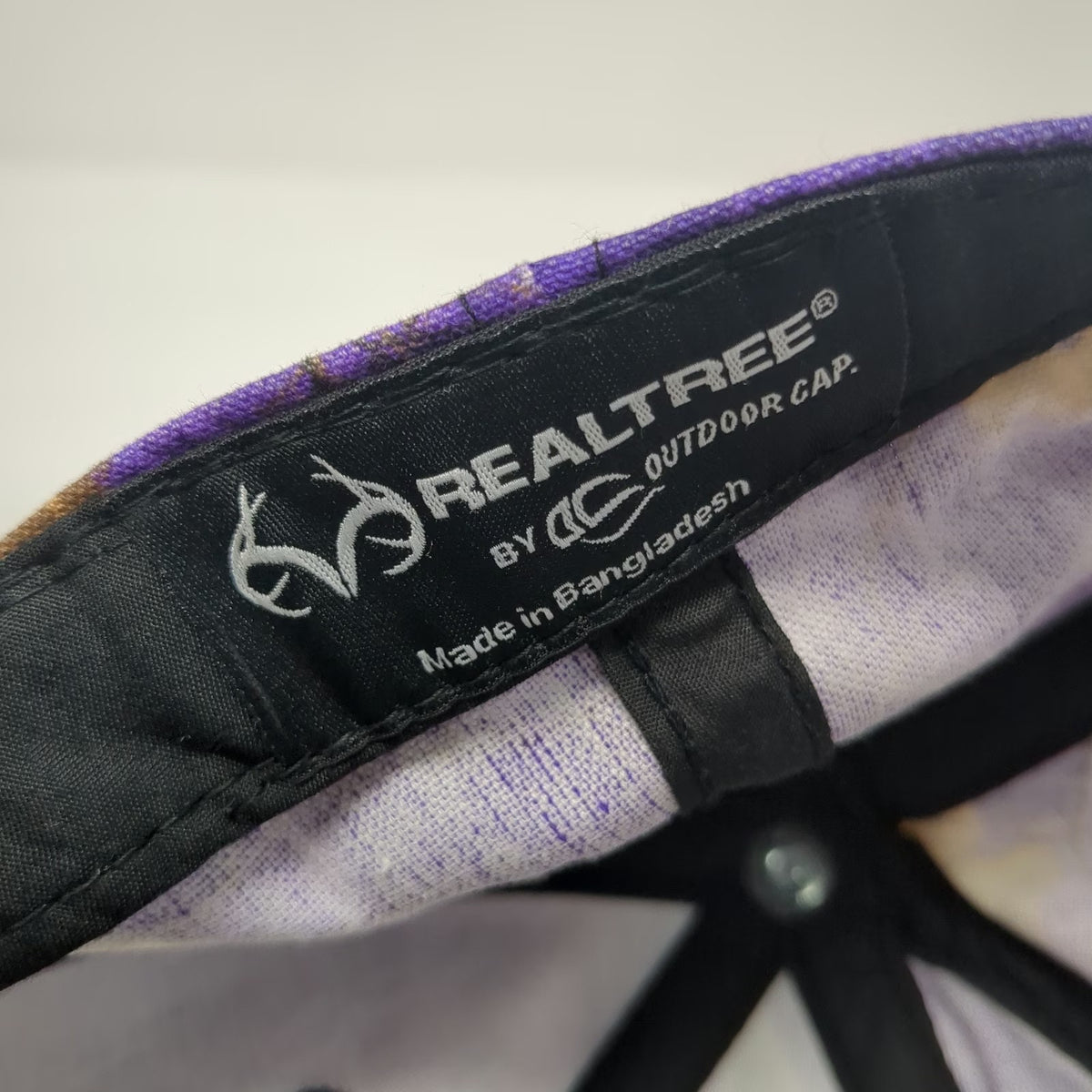 Realtree Antler Purple Camo Baseball Cap One Size Hat Strapback Hunting Logo