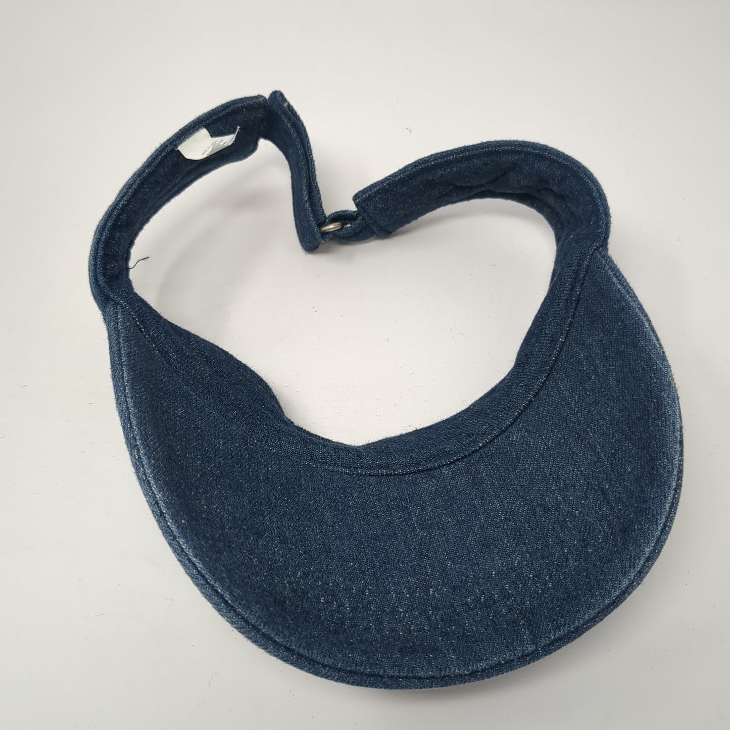 Unbranded Strapback Visor Hat Blue Denim One Size Adjustable Blank