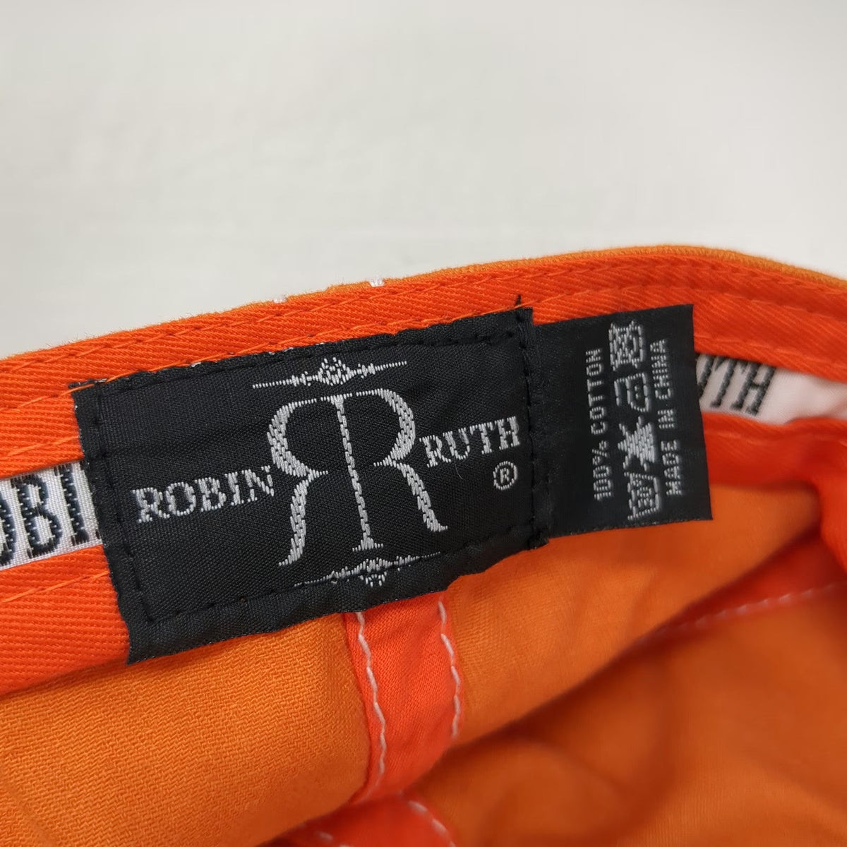 Robin Ruth Baseball Cap Orange One Size Rhinestone A Austin Texas Souvenir Hat