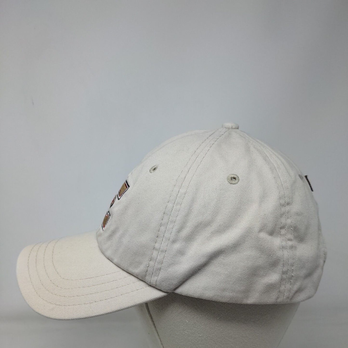 Golf Slideback Hat Tan One Size Adjustable Embroidered 6 Panel Pukka
