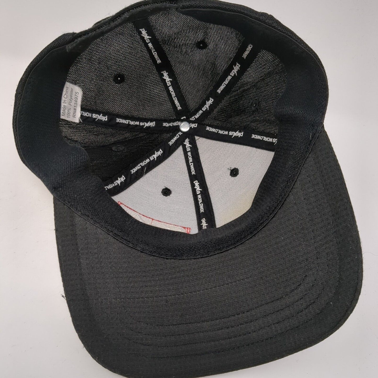 Plexus Worldwide Strapback Hat Black One Size Adjustable Embroidered Polyester