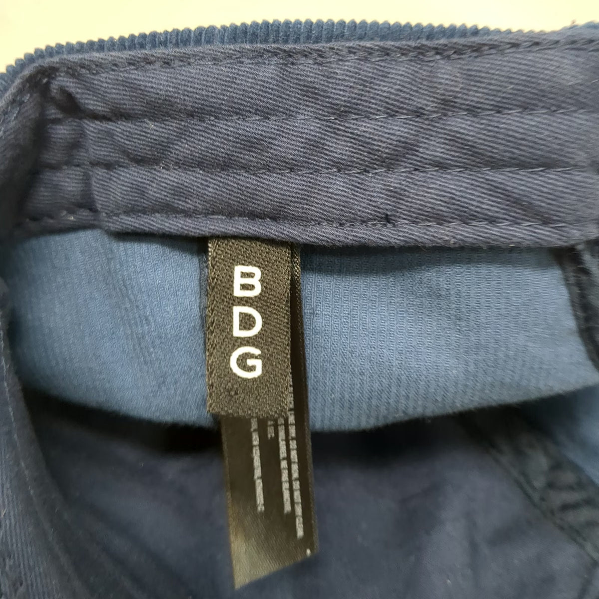 BDG Baseball Cap Blue One Size Corduroy Slideback Adjustable Plain Solid hat