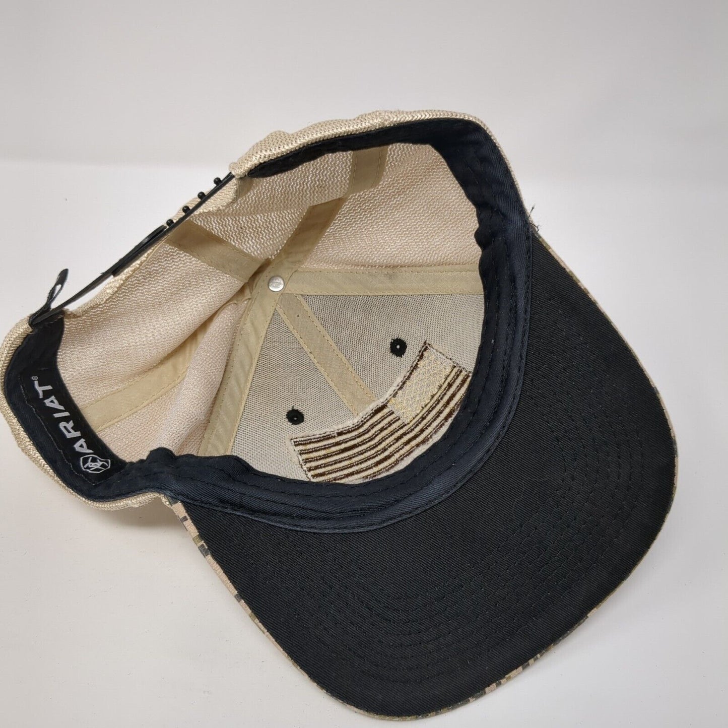 Ariat American Flag Snapback Trucker Hat Camouflage OS Adjustable Patriotic