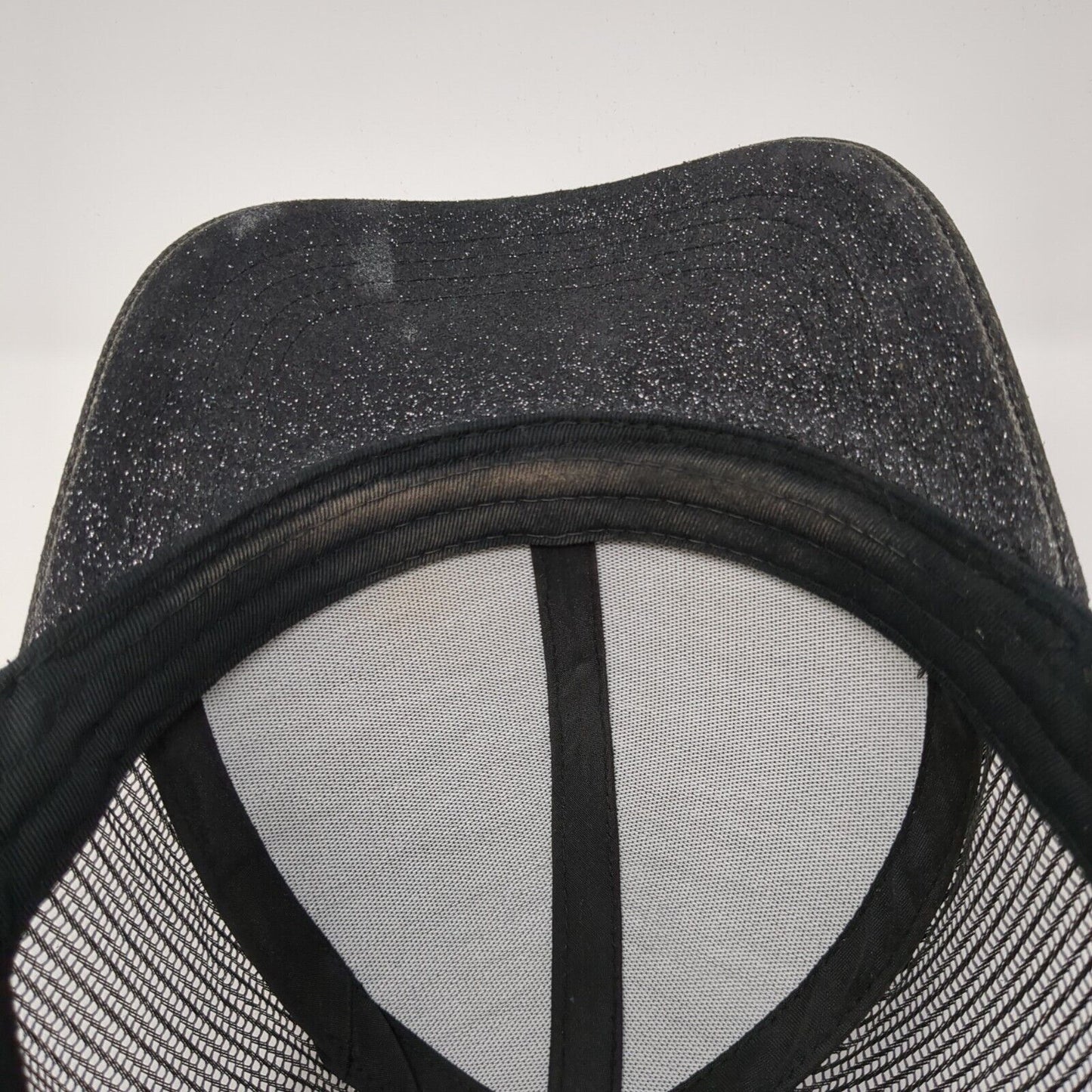 Unbranded Strapback Mesh Back Trucker Hat Ponytail Gray One Size Sparkly