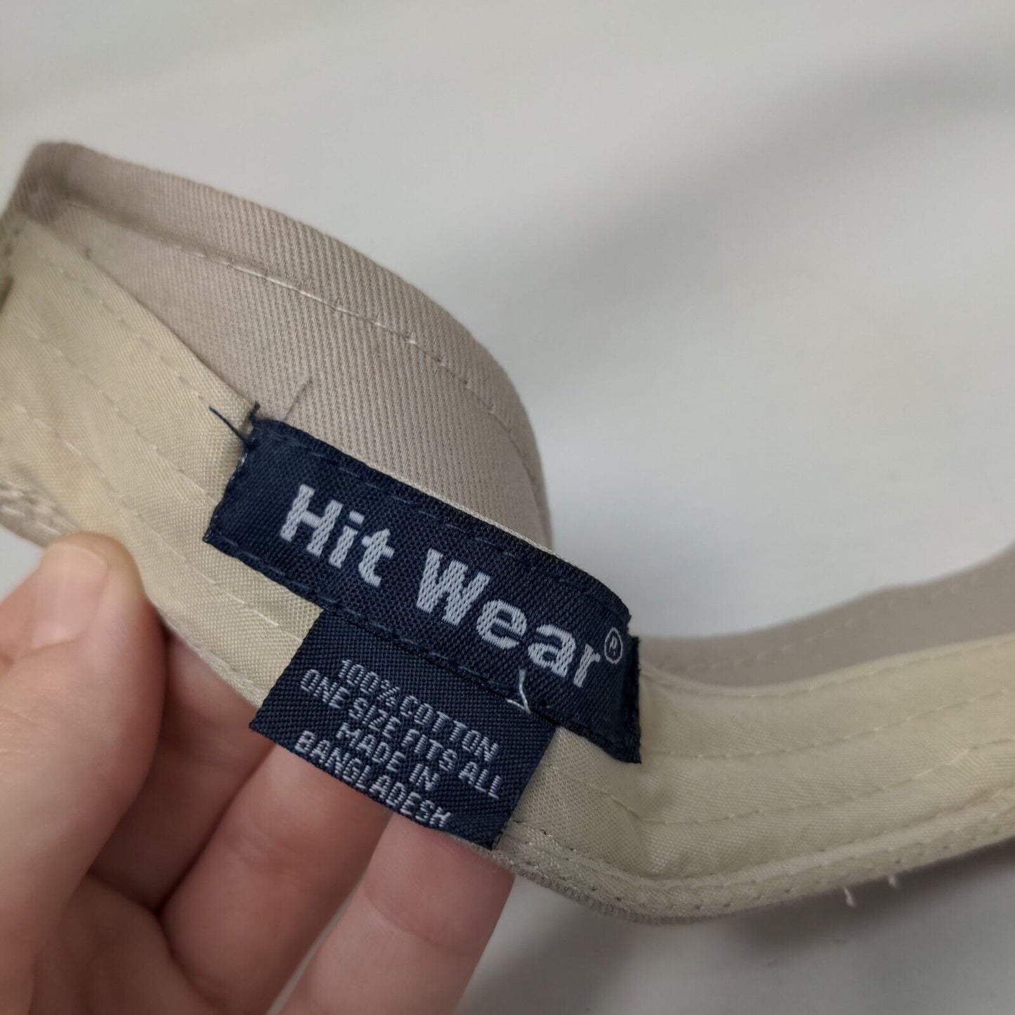 100% Employee Owned Eureka Strapback Visor Hat Tan OSFA Hit Wear