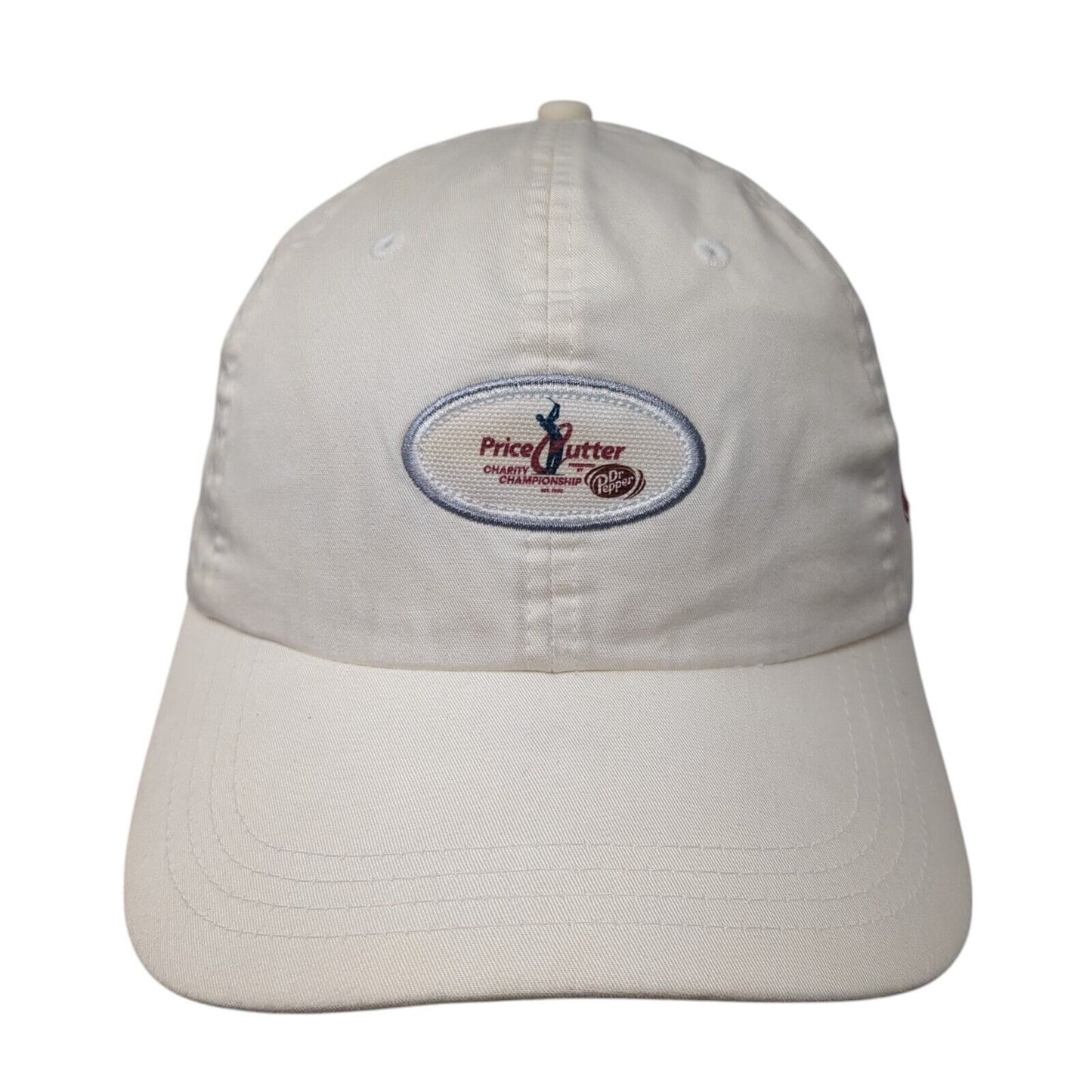 Price Cutter Charity Championship Dr Pepper Strapback Hat White OS Classic Cut