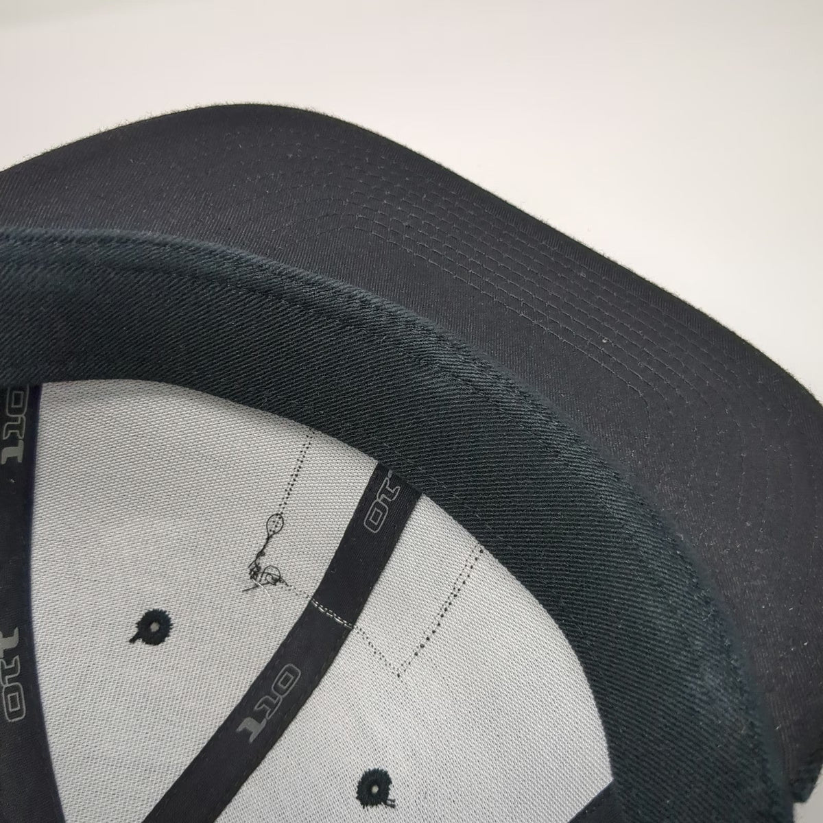 Otto Snapback Black One Size Embroidered Blue Wolf Monster Patch Flat Bill Hat