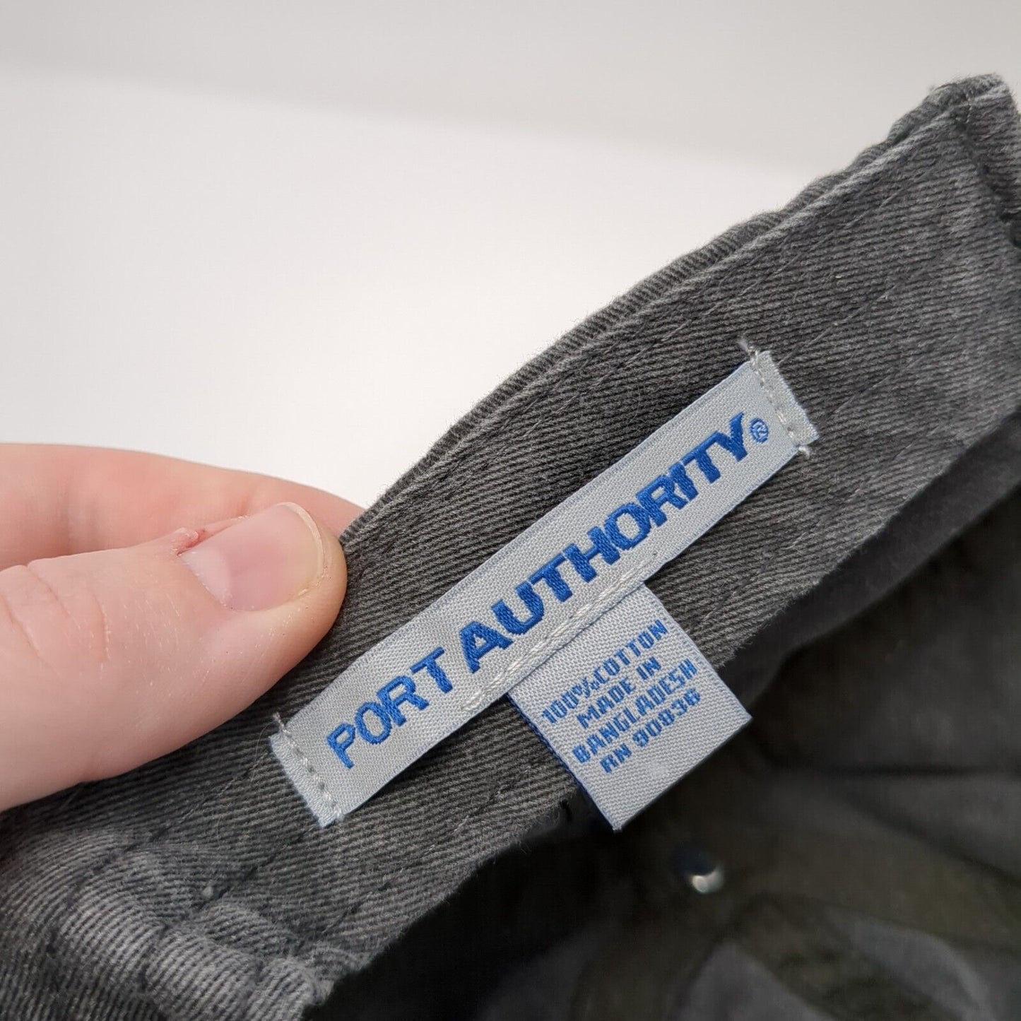 Port Authority Slideback Hat Gray One Size Woman Dumbbell Embroidered